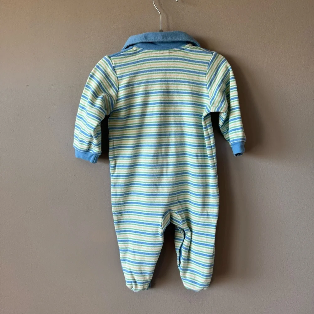 Vintage‎ Carter’s 2001 Baby 100% Cotton Lion Striped Footed Sleeper 6-9 months